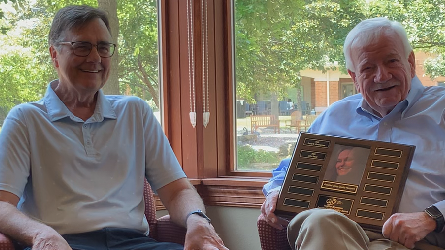 John Sauer recieving award